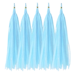 Tail for Balloons Blue, Tassel (5pcs)