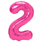 Foil Balloon Number "2" Pink (100cm.)