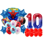 Balloon Set of 10 Spiderman Foil and Rubber Printed Balloons 