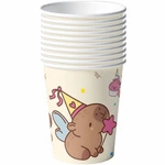 Paper cups with fairy capybara - 10 pcs.