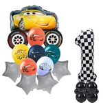 Set of Balloons 1 Cars Foil and Rubber Balloons with Printing