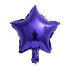 Foil Star Balloon Purple 25 cm. (10 pcs,)