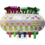 Trumpets-Whistles large birthday party. Cookies (10 pcs.)