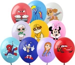 Printed rubber balloons Fairytale MIX (10 pcs.)