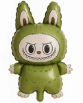 Labubu Green foil balloon 68x38 cm.