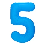 Foil Balloon Number "5" Blue Neon (100cm.)