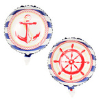 Foil balloon Pirates. Marine double-sided 18" (45cm.)