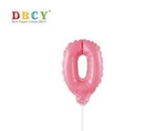 Number balloon on a stick "0" 