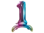 Foil Balloon Number "1" Rainbow Standing (80cm.)