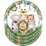 Paper plates "Jungle Animals" - (10 pcs.)