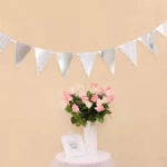Paper Triangle Garland Silver (1-pack.)