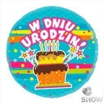 Foil Balloon On Birthday 18" (45cm.)