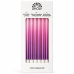 SHOW birthday candles 6 pcs gradient purple-pink