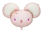 Mouse foil balloon, 96x64 cm, light pink