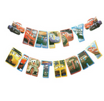 Happy Birthday Cars paper garland (1 pc)