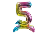 Foil Balloon Number "5" Rainbow Standing (80cm.)