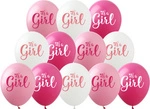 It's a Girl printed rubber balloons (12 pcs.)