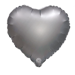 Matte Silver Foil Heart 18" (45cm.)