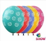 Printed rubber balloons Spirals (10 pcs.)