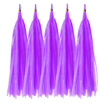 Tail for balloons Purple, Tassel (5pcs)