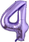 Foil Balloon Number "4" Purple (100cm.)