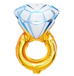 Foil Balloon Wedding Ring Gold