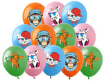 Printed rubber balloons Animals (12 pcs.)