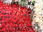 Sequin Panels Red £M (30cm*30cm)