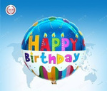Happy Birthday 18" Foil Balloon (45cm.)