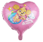 Psi Patrol Heart Foil Balloon. Skye 18" (45cm.)