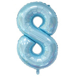 Foil Balloon Number "8" Blue (100cm.)