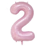 Foil Balloon Number "2" Light Pink (100cm.)