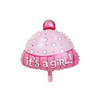 Foil Balloon Cap It's a Girl Pink (49cm*58cm)