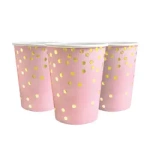 Paper Cups Pink Gold Dots (10 pcs.)