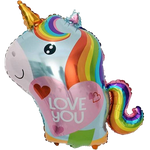 Unicorn I Love You Foil Balloon (68cm*71cm)
