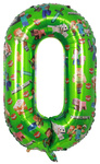 Foil Balloon Number "7" Spider Red/Blue (100cm.)