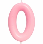 Candle Number "0" - Pink