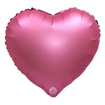 Pink Satin Foil Heart 18" (45cm.)