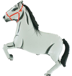 Foil Horse White Balloon, Grabo