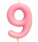 Candle Number "9" - Pink