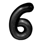 Foil Balloon Number "6" Black (100cm.)