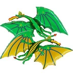 Foil Dragon Green Balloon, Grabo 24-32 inches