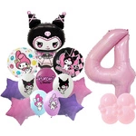 Set of 4 Kuromi Foil and Rubber Printed Balloons
