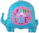 Foil Balloon Mini Elephant Blue