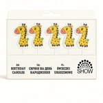 Birthday candles - Giraffes (5 pcs.)