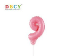 Number balloon on a stick "9" 