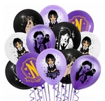 Wednesday printed rubber balloons (12 pcs.)