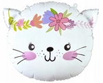 Foil Balloon "White Cat" (58cm*56cm)