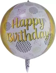 4D Happy Birthday 18" Foil Balloon (45cm.)