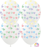 Pastel Hearts Printed Balloons (10 pcs.)